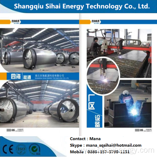 Recycling waste rubber pyrolytic machine